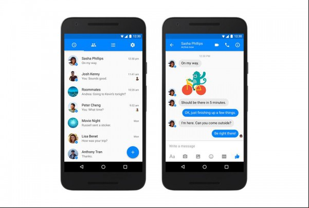Material Design en Facebook Messenger