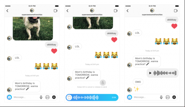 Instagram lanza la opción de mensajes de voz walkie-talkie
