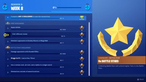 Guía de desafíos de la temporada 9 de Fortnite: ¿dónde visitar 3 relojes diferentes?