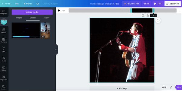 crear un vídeo en Instagram con Canva. Aplicaciones Android