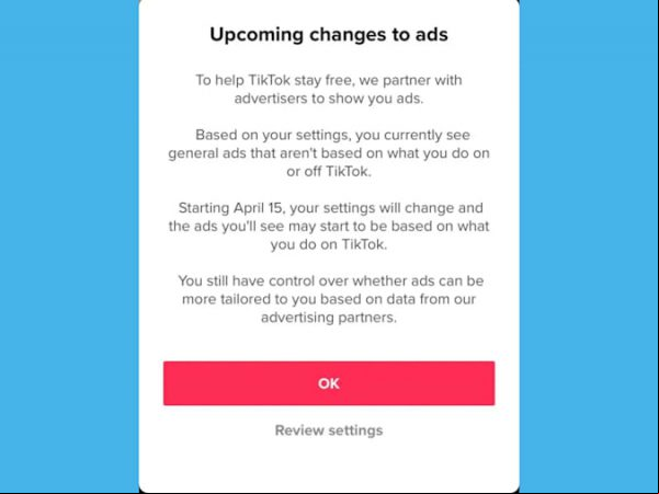 TikTok hará que los anuncios personalizados sean obligatorios